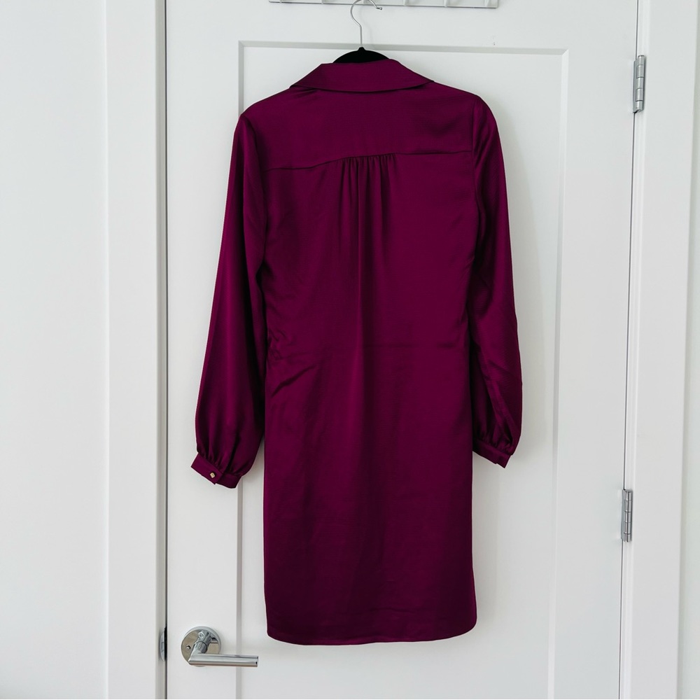 NWOT TRINA TURK Anne Front Twist Dress BERRY IN LOVE, Size 4 - Picture 2 of 7